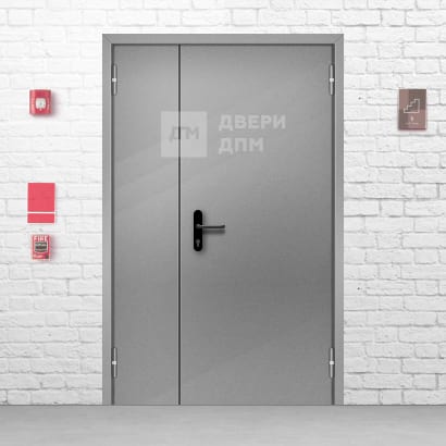 Противопожарная дверь глухая полуторная ДПМ-02 3-го типа в подъезд